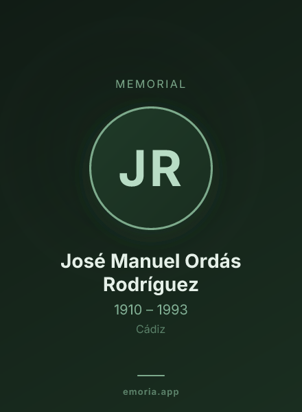 Memorial portrait of José Manuel Ordás Rodríguez