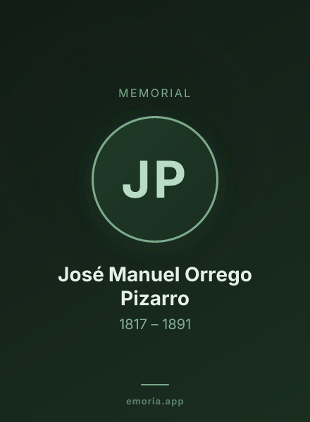 Memorial portrait of José Manuel Orrego Pizarro