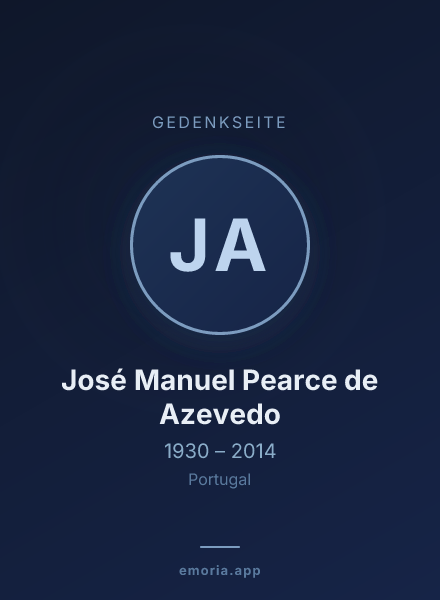Gedenkportrait von José Manuel Pearce de Azevedo