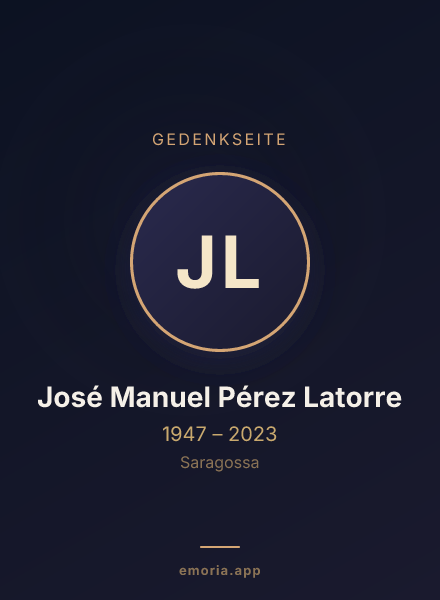 Gedenkportrait von José Manuel Pérez Latorre