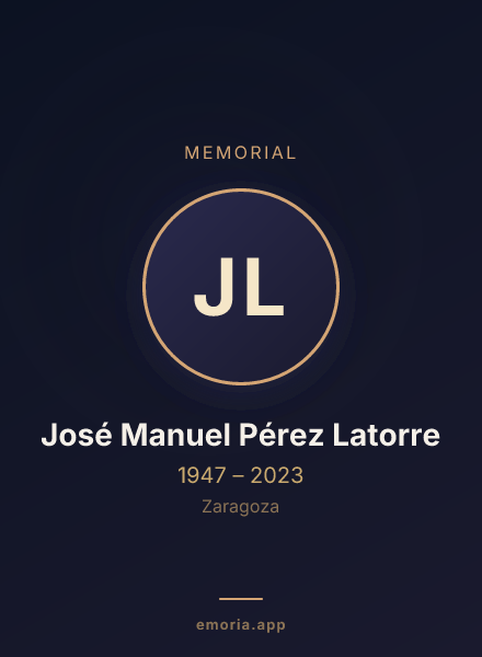 Memorial portrait of José Manuel Pérez Latorre
