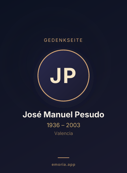 Gedenkportrait von José Manuel Pesudo