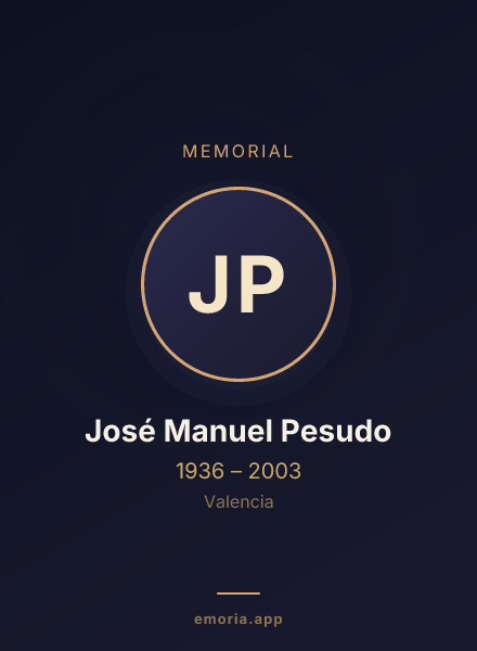 Memorial portrait of José Manuel Pesudo
