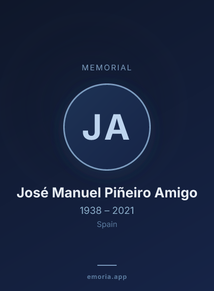 Memorial portrait of José Manuel Piñeiro Amigo
