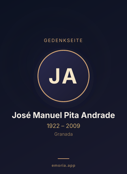Gedenkportrait von José Manuel Pita Andrade