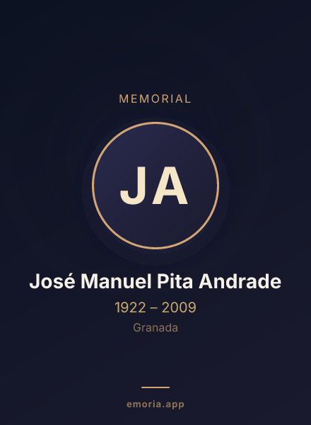 Memorial portrait of José Manuel Pita Andrade