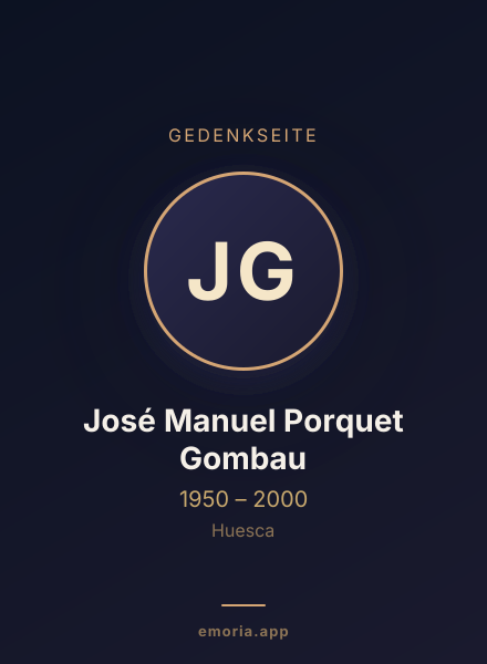 Gedenkportrait von José Manuel Porquet Gombau