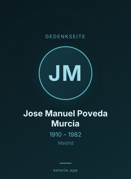 Gedenkportrait von Jose Manuel Poveda Murcia