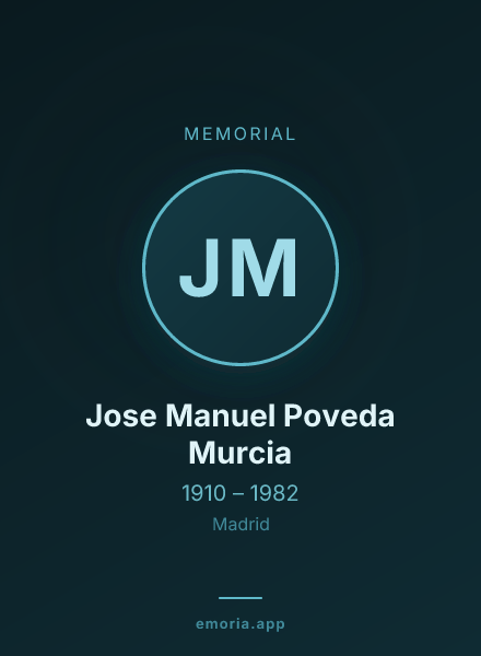 Memorial portrait of Jose Manuel Poveda Murcia