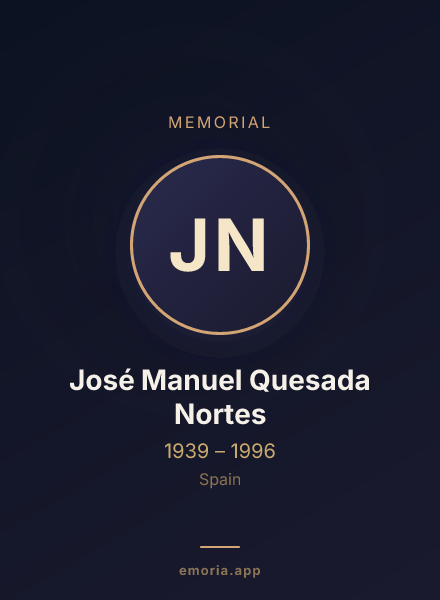 Memorial portrait of José Manuel Quesada Nortes