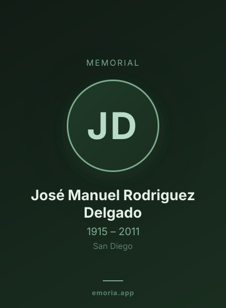 Memorial portrait of José Manuel Rodriguez Delgado