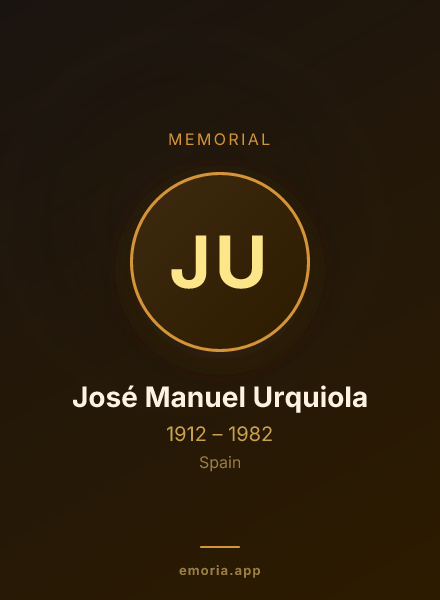 Memorial portrait of José Manuel Urquiola