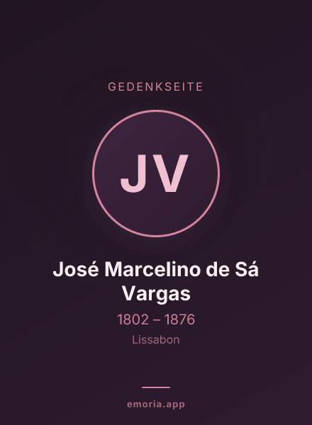 Gedenkportrait von José Marcelino de Sá Vargas
