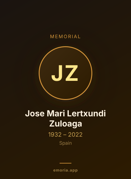 Memorial portrait of Jose Mari Lertxundi Zuloaga