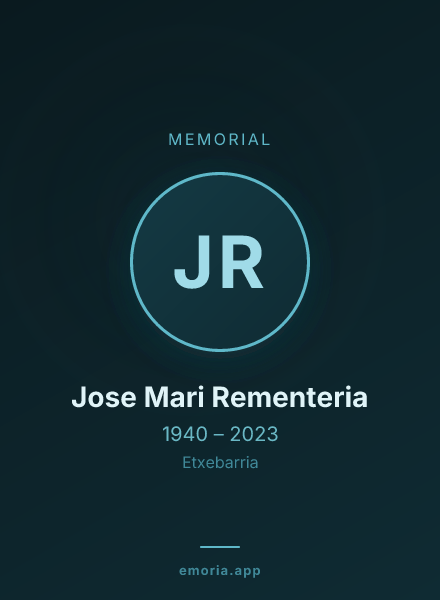 Memorial portrait of Jose Mari Rementeria