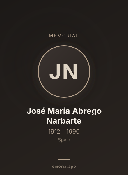 Memorial portrait of José María Abrego Narbarte