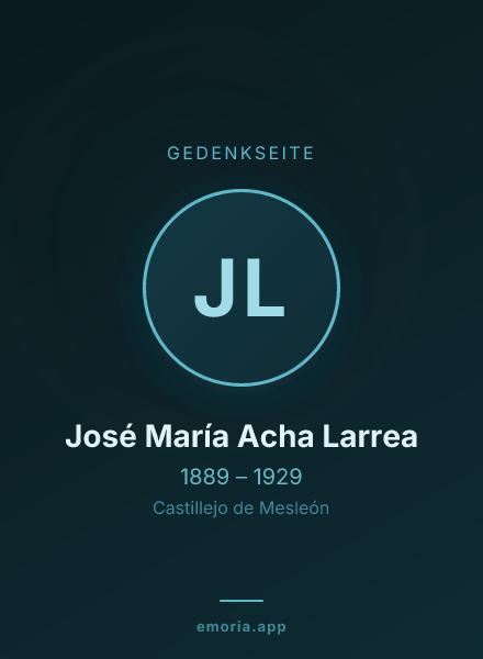 Gedenkportrait von José María Acha Larrea