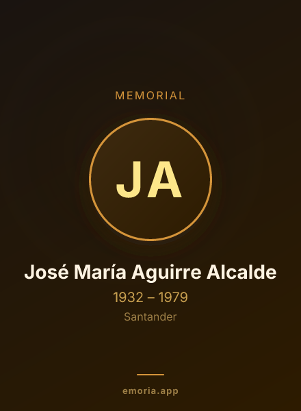 Memorial portrait of José María Aguirre Alcalde