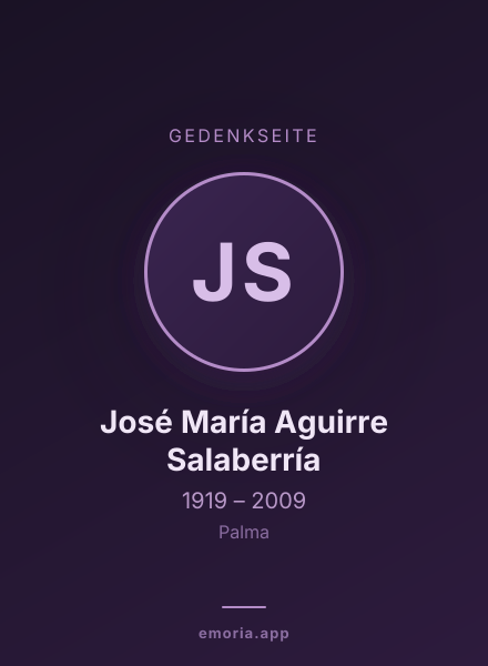 Gedenkportrait von José María Aguirre Salaberría