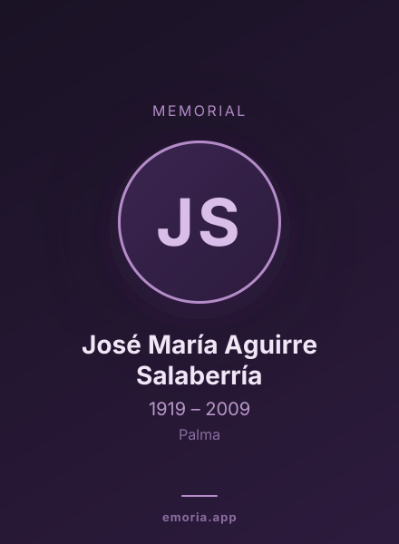 Memorial portrait of José María Aguirre Salaberría