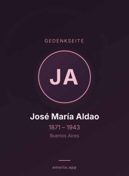 Gedenkportrait von José María Aldao