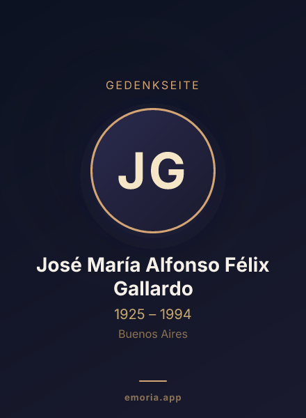 Gedenkportrait von José María Alfonso Félix Gallardo