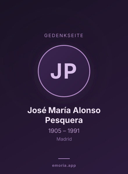 Gedenkportrait von José María Alonso Pesquera