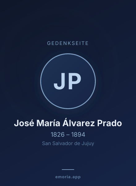 Gedenkportrait von José María Álvarez Prado