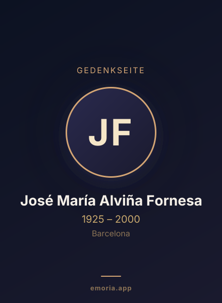 Gedenkportrait von José María Alviña Fornesa