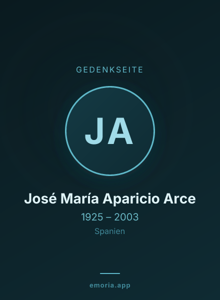 Gedenkportrait von José María Aparicio Arce