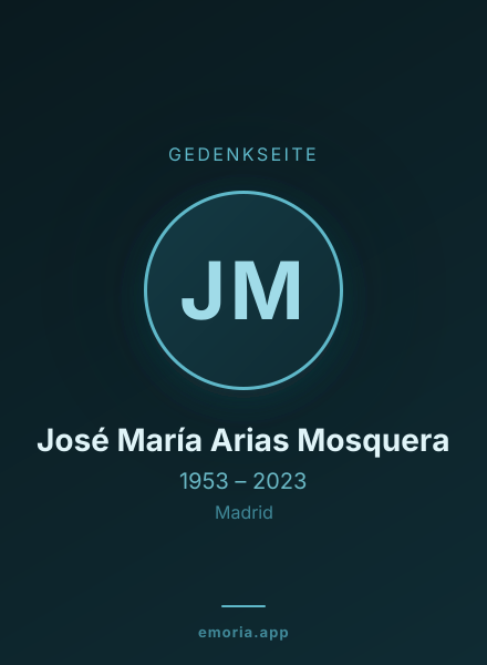 Gedenkportrait von José María Arias Mosquera