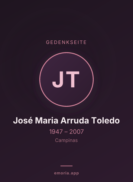 Gedenkportrait von José Maria Arruda Toledo
