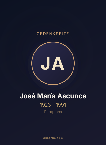 Gedenkportrait von José María Ascunce