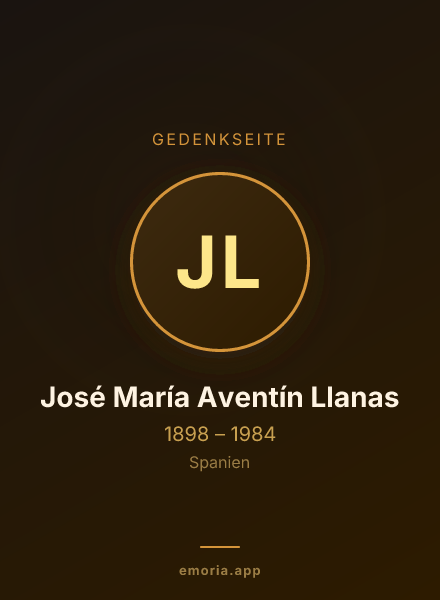 Gedenkportrait von José María Aventín Llanas