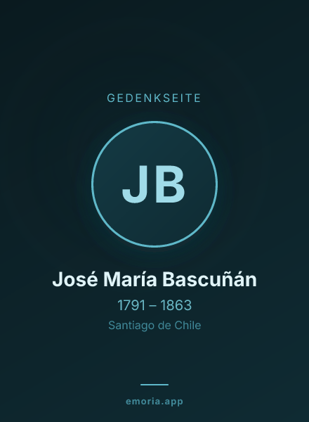 Gedenkportrait von José María Bascuñán