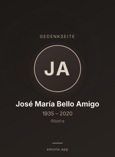 Gedenkportrait von José María Bello Amigo