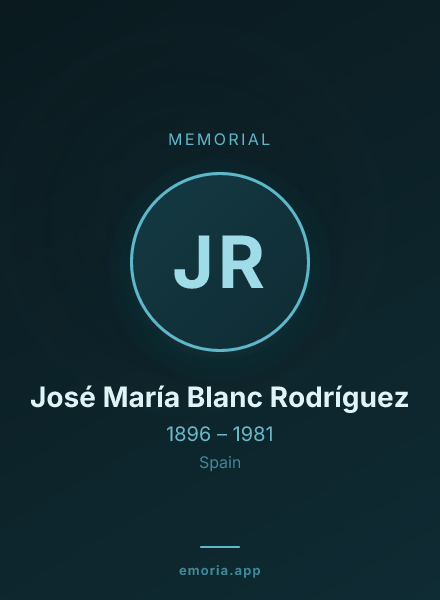 Memorial portrait of José María Blanc Rodríguez