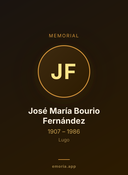 Memorial portrait of José María Bourio Fernández