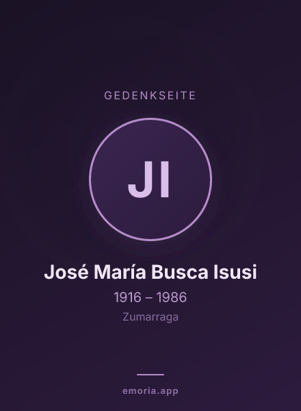 Gedenkportrait von José María Busca Isusi
