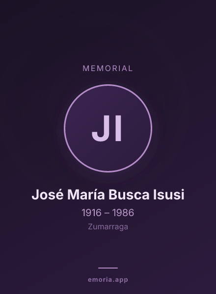 Memorial portrait of José María Busca Isusi