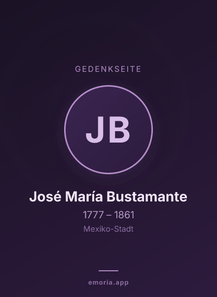 Gedenkportrait von José María Bustamante