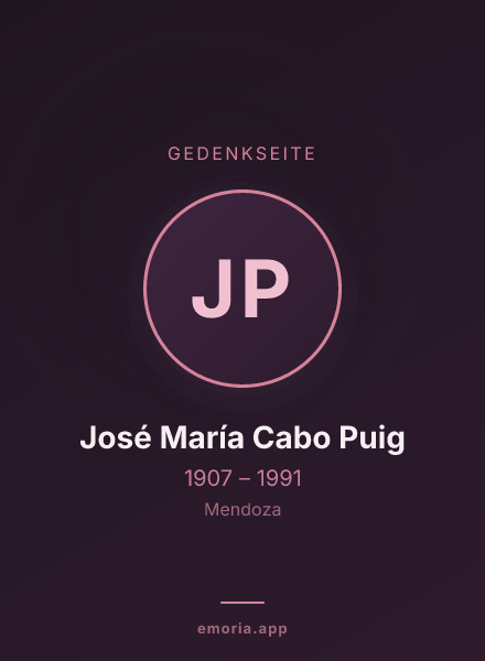 Gedenkportrait von José María Cabo Puig