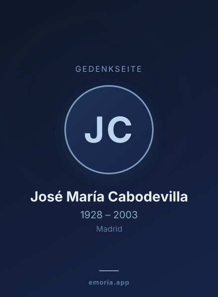 Gedenkportrait von José María Cabodevilla