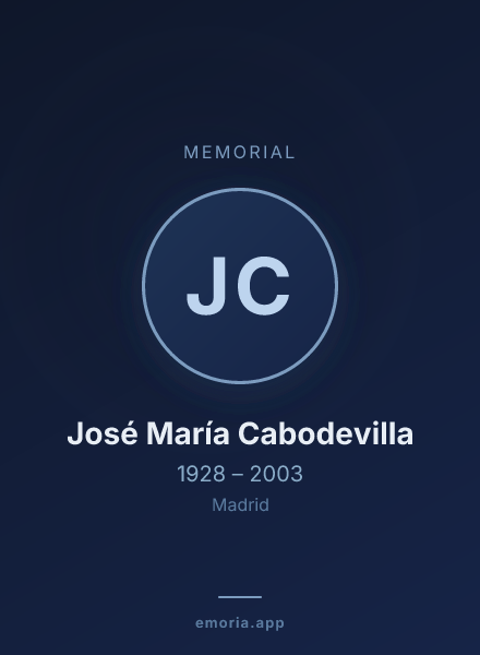 Memorial portrait of José María Cabodevilla