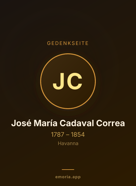 Gedenkportrait von José María Cadaval Correa