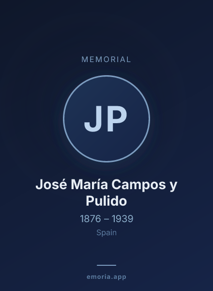 Memorial portrait of José María Campos y Pulido