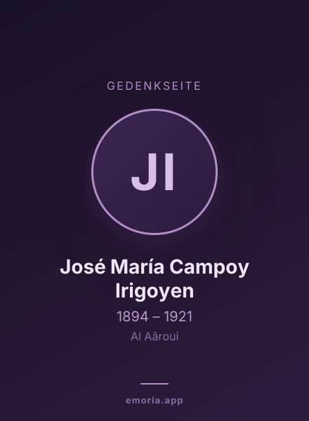 Gedenkportrait von José María Campoy Irigoyen