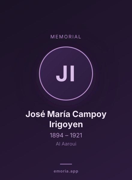 Memorial portrait of José María Campoy Irigoyen