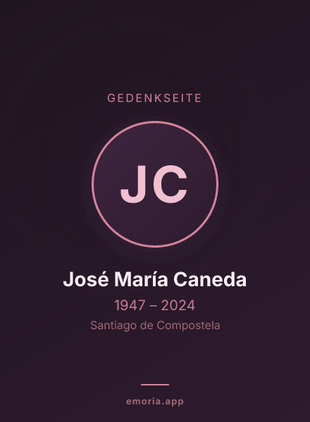 Gedenkportrait von José María Caneda