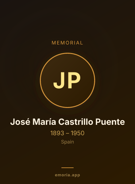 Memorial portrait of José María Castrillo Puente